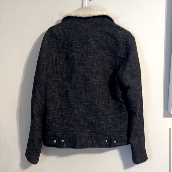 REISS Bomber Sherpa shearling collar jacket - Picture 7 of 10